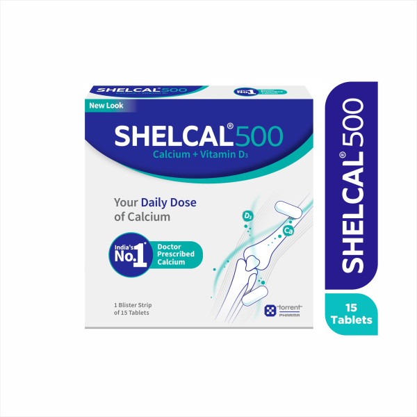 Shelcal 500 15 Tablets  , 1 Strip