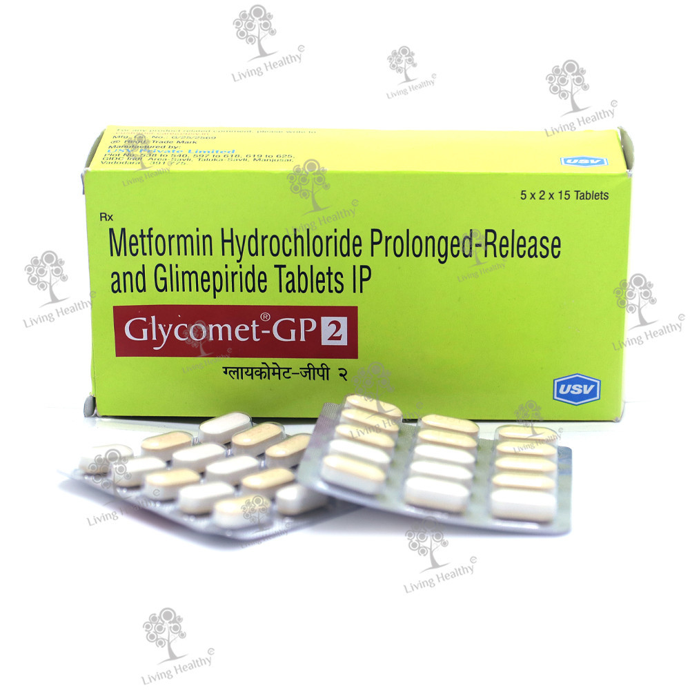 GLYCOMET GP2 , 1 PATTA ( 15 TABLETS )
