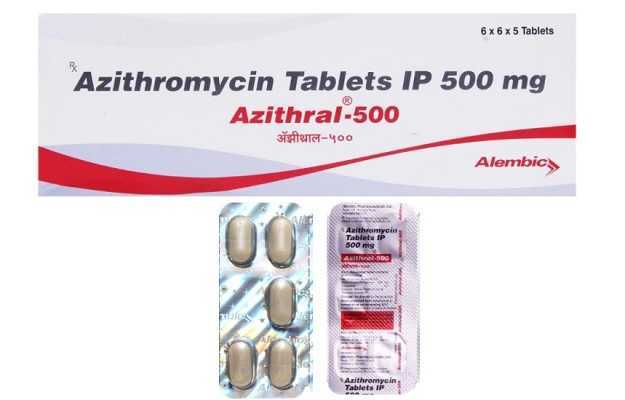 AZITHRAL - 500 , 1 PATTA ( 5 TABLETS  )